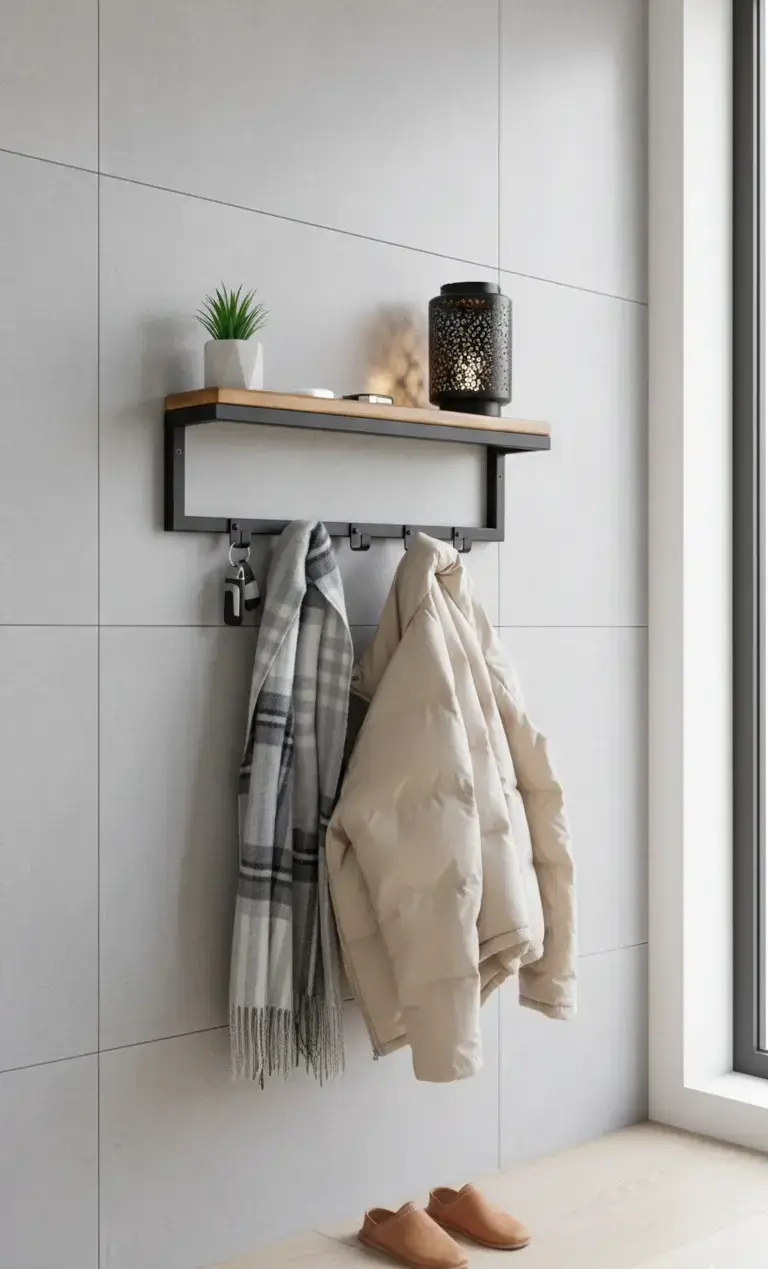 Porte Manteau mural 2 en 1